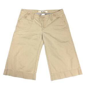 Gap Pants Low Rise Cotton Tan Khaki Capri Women's 12 Casual‎ Crop Pants Wide Leg